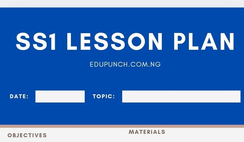 SS1 English Lesson Plan & Notes- First Term