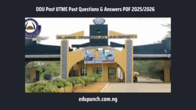 OOU Post UTME Past Questions & Answers PDF 2025/2026