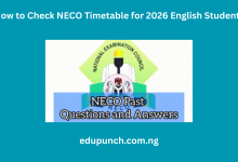How to Check NECO Timetable for 2026 English Students