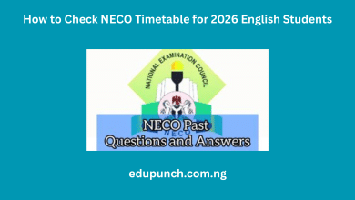 How to Check NECO Timetable for 2026 English Students