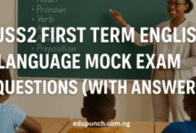 JSS2 First Term English Language Mock Exam Questions
