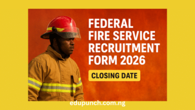 Federal Fire Service Recruitment Form 2026 (FFS Closing Date)